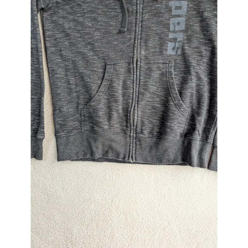 Toppers Pizza Hoodie Sweatshirt Mens Small Full Zip Cotton Employee Uniform